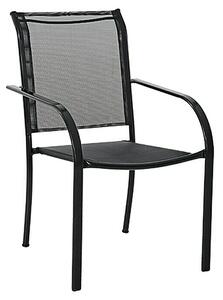 Sunfun Vrtna stolica Lea (D x Š x V: 56 x 66 x 86 cm, Crne boje, Mogu se slagati jedni na druge)