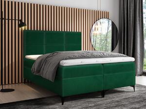 Zondo Bračni krevet 180 cm Bella (tamnozelena) (s podnicom, madracem i prostorom za odlaganje). 1070121