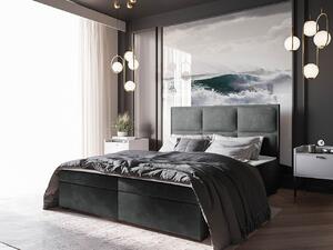 Zondo Bračni krevet 160 cm Aspertam I (siva) (s podnicom, madracem i prostorom za odlaganje). 1070118