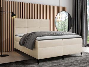 Zondo Bračni krevet 120 cm Bella (krem ) (s podnicom, madracem i prostorom za odlaganje). 1070122