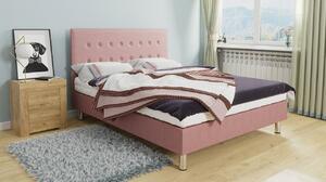 Zondo Bračni krevet 140 cm Etel (ružičasta ) (s podnicom i madracem). 1070127