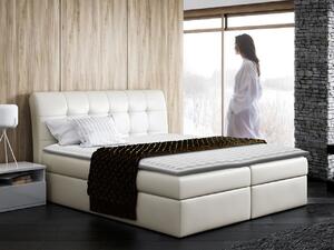 Zondo Bračni krevet 200 cm Lima (krem ) (s podnicom, madracem i prostorom za odlaganje). 1070139