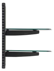 VonHaus glass floating shelf 2x - black