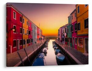 Slika - Zalazak sunca, otok Burano, Venecija, Italija (70x50 cm)