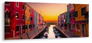 Slika - Zalazak sunca, otok Burano, Venecija, Italija (120x50 cm)