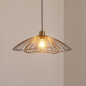 Opviq Viseća svjetiljka Tel, antikni mesing, Ø 50 cm, 1 žarulja, metal, prigušiva, Bronca / stari mesing, Dnevni boravak/blagovaonica, Metal
