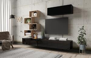 Zondo.hr Set za dnevni boravak Calabria C29 BLACK (crna + hrast artisan) (bez rasvjete). Akcija -20%. 1051569