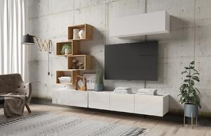 Zondo.hr Set za dnevni boravak Calabria C29 WHITE (bijela + hrast zlatni) (bez rasvjete). Akcija -17%. 1051568