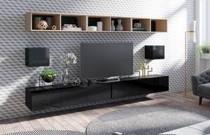 Zondo.hr Set za dnevni boravak Calabria C34 BLACK (crna + hrast artisan) (bez rasvjete). Akcija -19%. 1051579