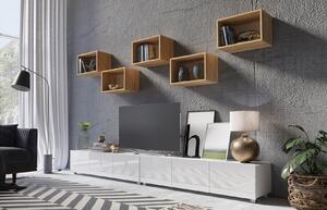 Zondo.hr Set za dnevni boravak Calabria C32 WHITE (bijela + hrast zlatni) (bez rasvjete). Akcija -21%. 1051574
