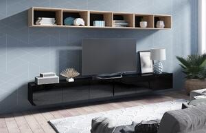 Zondo.hr Set za dnevni boravak Calabria C33 BLACK (crna + hrast artisan) (bez rasvjete). Akcija -16%. 1051577
