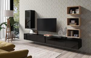 Zondo.hr Set za dnevni boravak Calabria C36 BLACK (crna + hrast artisan) (bez rasvjete). Akcija -20%. 1051583