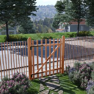 VidaXL Jednostruka vrata za ogradu od drva lješnjaka 100 x 120 cm