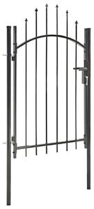 VidaXL Vrtna vrata za ogradu čelična 1 x 2 m crna