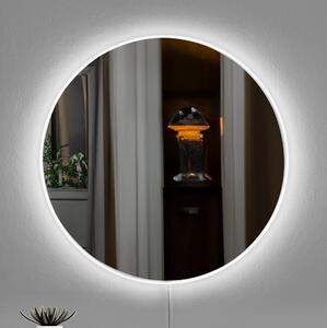 LED Zidno ogledalo s pozadinskim osvjetljenjem ROUND pr. 60 cm bijela