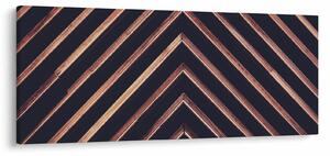 Slika drvenog motiva na crnoj pozadini (120x50 cm)