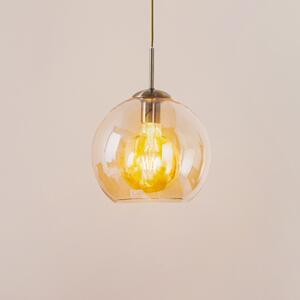 Viseća svjetiljka Balls m amber. Staklena kugla 25 cm