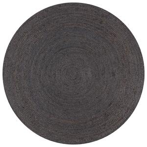 VidaXL Ručno rađeni tepih od jute okrugli 120 cm tamnosivi
