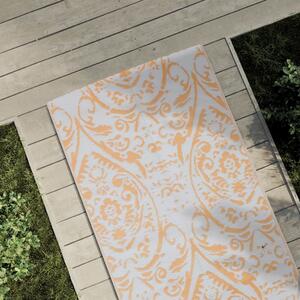 VidaXL Vanjski tepih narančasto-bijeli 80x250 cm PP