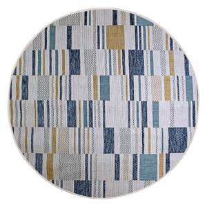 Žuti /plavi okrugao unutarnji i vanjski tepih ø 160 cm Rosco Geo – Flair Rugs