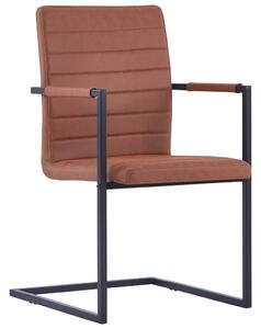 VidaXL Konzolne blagovaonske stolice od umjetne kože 6 kom smeđe
