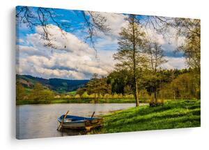 Slika čamca uz jezero (90x60 cm)