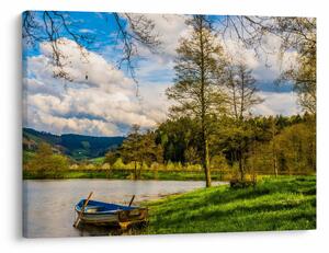 Slika čamca uz jezero (70x50 cm)