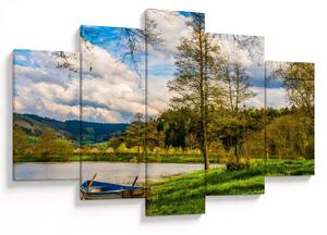 Slika čamca uz jezero (150x105 cm)