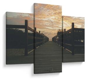 Slika drvenog gata iznad jezera (90x60 cm)