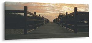Slika drvenog gata iznad jezera (120x50 cm)