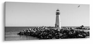 Slika - Svjetionik na obali, Santa Cruz, Kalifornija (120x50 cm)