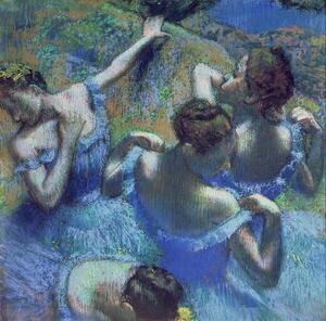 Degas, Edgar - Reprodukcija umjetnosti Blue Dancers, c.1899, (40 x 40 cm)
