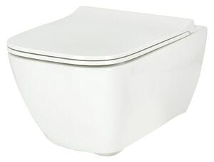 Geberit Smyle Square Komplet zidne WC školjke (Bez ruba, Bez posebne glazure, Oblik ispiranja: Duboko, WC odvod: Vodoravno, Bijele boje)
