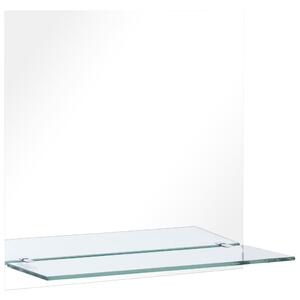 VidaXL Zidno ogledalo s policom 60 x 60 cm od kaljenog stakla