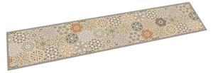 VidaXL Kuhinjski tepih perivi pastelni šesterokuti 60x300cm baršunasti
