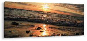 Slika - Zalazak sunca na oceanu (120x50 cm)