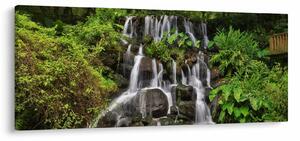 Slika slapa u tropskoj šumi (120x50 cm)