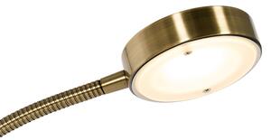 Brončana podna lampa s LED diodom i prigušivačem svjetiljke za čitanje - Kelso