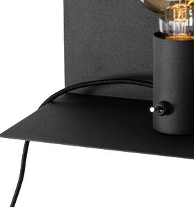 Moderna zidna lampa crna magnetski podesiva - Muro