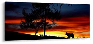 Slika - Silueta vuka (120x50 cm)