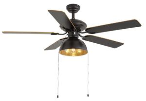Stropni ventilator crni s bež 130 cm s poteznim prekidačem - Mistral Magna