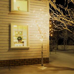 LED drvo bijele breze sa 128 toplih bijelih LED žarulja 220 cm - 220 cm