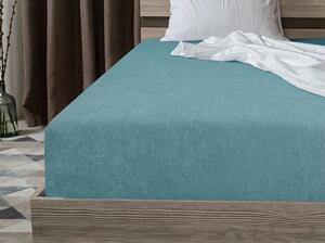 Molton fleec nasadarena plahta modrozelena 90 x 200 cm