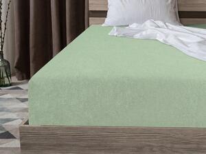 Fleecova napeta plahta MOLTON svijetlo zelena 180 x 200 cm