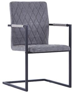 VidaXL Konzolne blagovaonske stolice tamnosive 2 kom umjetna koža