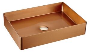 Umivaonik od nehrđajućeg čelika u bakrenoj boji 50x35 cm Aurum – Sapho