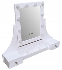 Toaletni stolić sa zrcalom s ugrađenim LED svjetlima