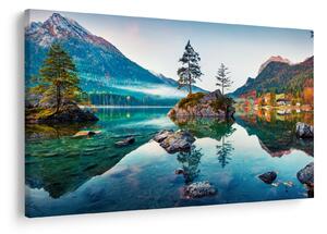 Slika - Jezero Hintersee, Bavarske Alpe, Austrija (90x60 cm)