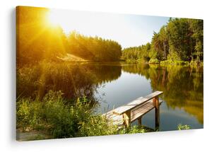 Slika - Jezero u šumi (90x60 cm)