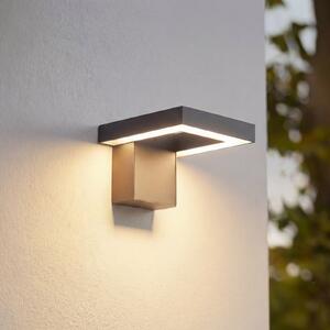 Lindby Orbin LED vanjska zidna svjetiljka, siva, nagibna, CCT, IP54, Sivo, Aluminij